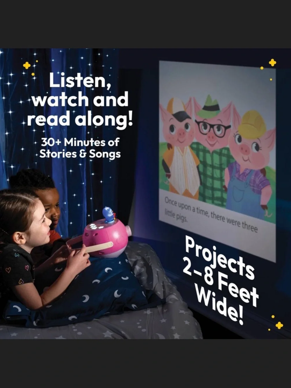 Luna StoryTime Projector with Nighlight •Pink•